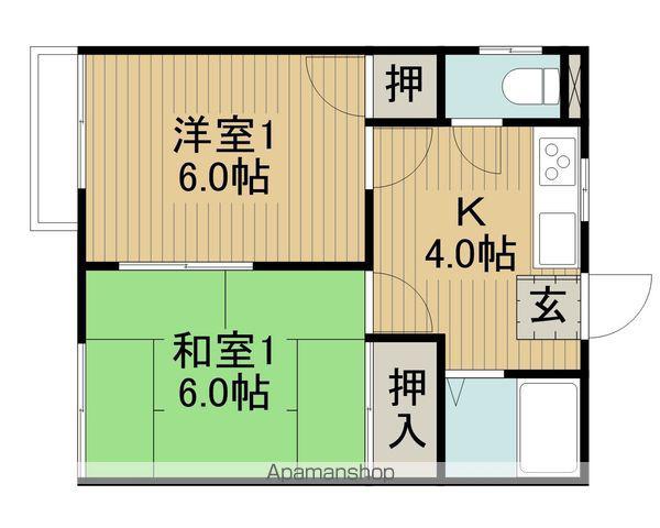 ハイツおくの(2K/2階)の間取り写真