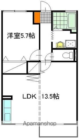 エルグランド(1LDK/1階)の間取り写真