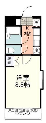 グランダルシュ(1K/3階)の間取り写真