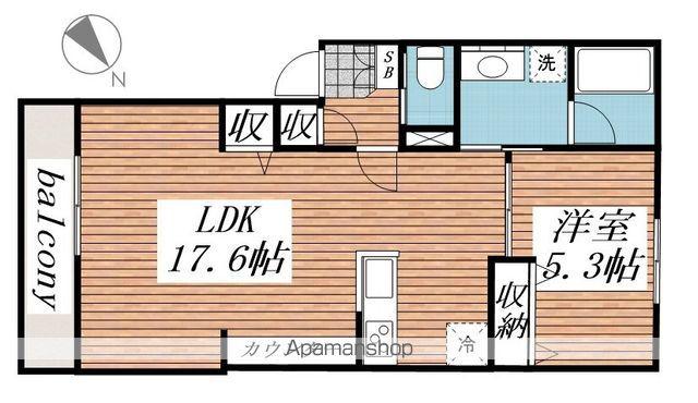 ルクス津田沼(1LDK/3階)の間取り写真