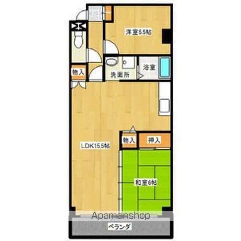 サンハイツ松井(2LDK/5階)の間取り写真