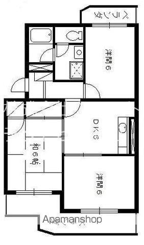 サリーナ浜北(3DK/3階)の間取り写真