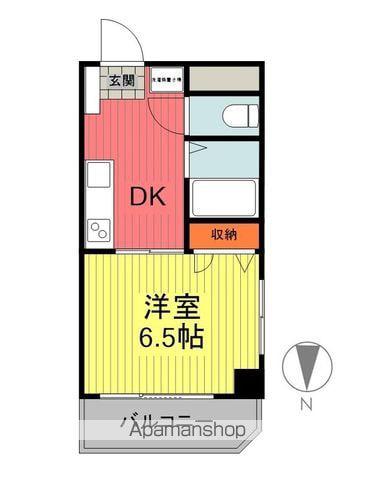 プレージオCKY(1DK/5階)の間取り写真