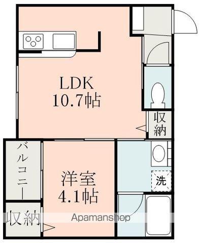 LUZ光の森(1LDK/2階)の間取り写真