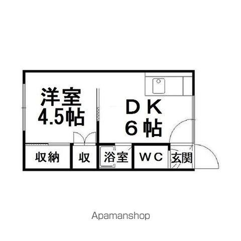 第6日研ハイツ(1DK/2階)の間取り写真