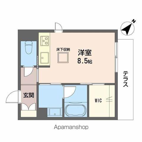 メゾン ド ショコラ(ワンルーム/1階)の間取り写真