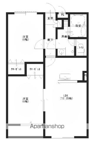 プランドールA(2LDK/1階)の間取り写真