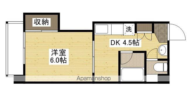 英数学館ビル(1DK/4階)の間取り写真