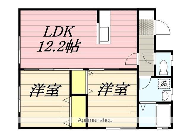 NR20 D棟(2LDK/1階)の間取り写真