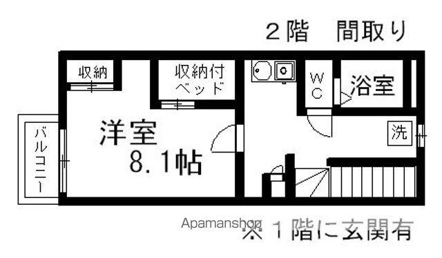 レオパレスKOSEN(1K/2階)の間取り写真