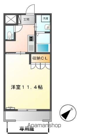 クリオネⅠ(1K/1階)の間取り写真