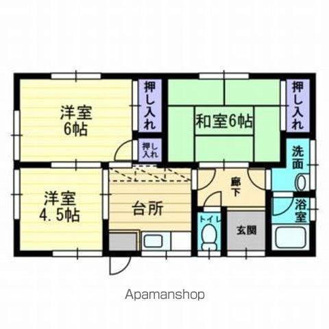 伊予鉄道郡中線 土居田駅 徒歩10分 1階建 築48年(3DK)の間取り写真
