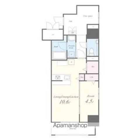 ルフレイユ 泉 久屋大通公園(1LDK/2階)の間取り写真