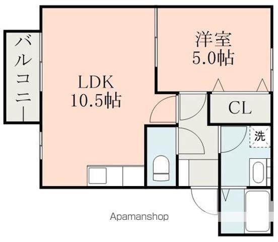 プラシードSS(1LDK/1階)の間取り写真