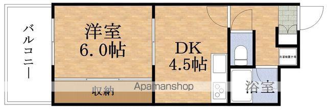 JLビル都島(1DK/3階)の間取り写真