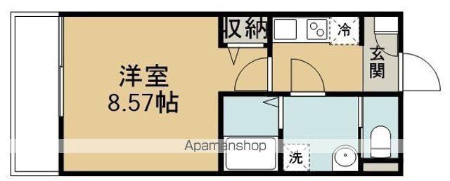 GRADUS若葉Ⅲ(1K/3階)の間取り写真