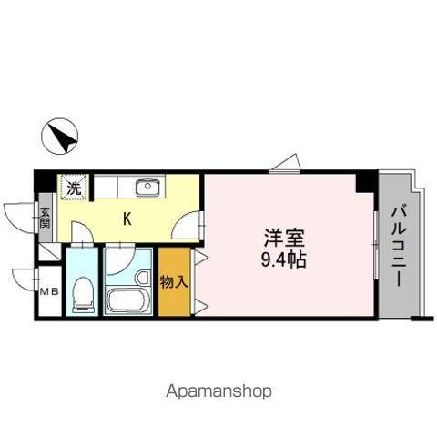 プレジデント21(1K/4階)の間取り写真
