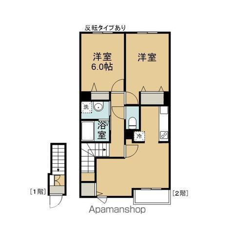 カルム・フリーデ(2LDK/1階)の間取り写真