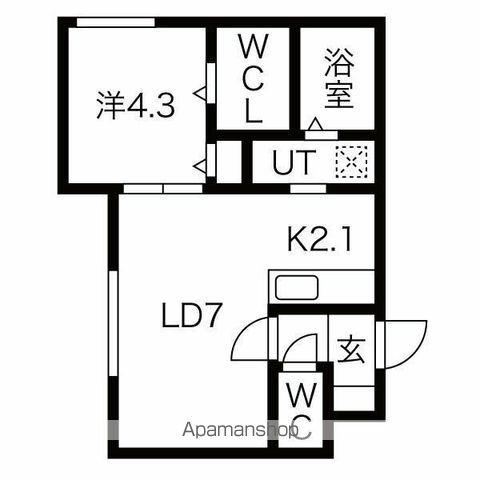 アルテ・ノヴァ19(1LDK/3階)の間取り写真
