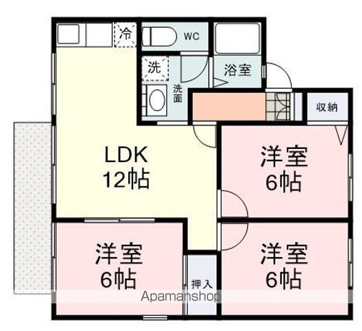 ゴルジュ押切A(3LDK/1階)の間取り写真