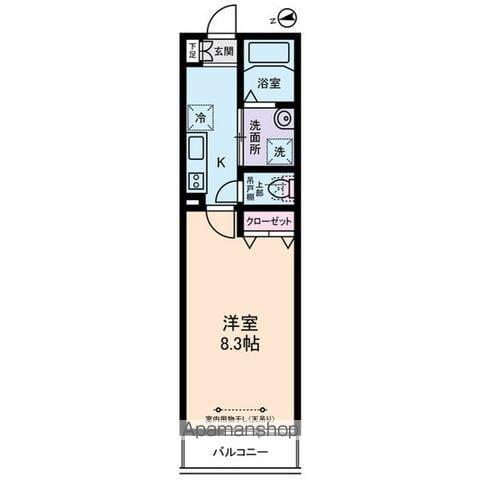 グランドール亀有Ⅴ(1K/1階)の間取り写真