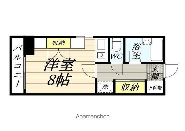 ベイサイドさくら(ワンルーム/6階)の間取り写真