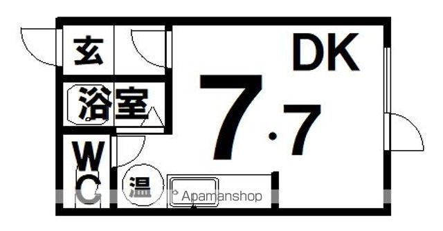 ハウスドルフィン(ワンルーム/2階)の間取り写真