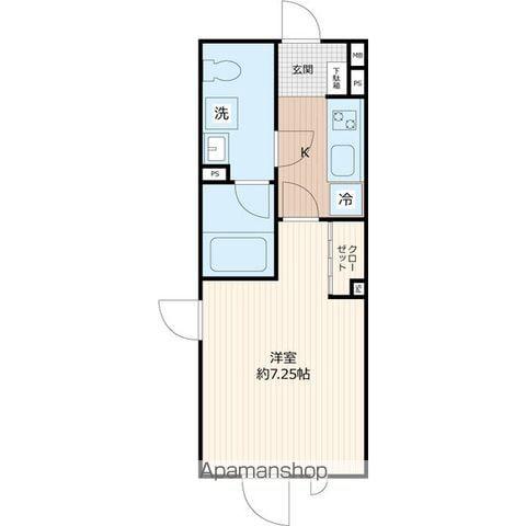 STRIPES 用賀Ⅱ(1K/4階)の間取り写真