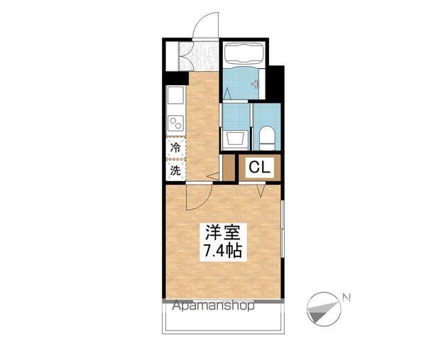 カシウラビル(1K/3階)の間取り写真