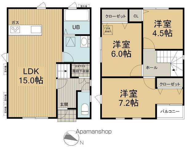 予讃線 讃岐塩屋駅 徒歩21分 2階建 築7年(3LDK)の間取り写真
