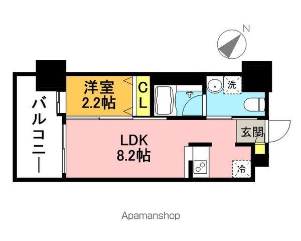 グランフォーレプライム平尾(1LDK/3階)の間取り写真