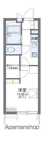 レオパレスターナーⅢ(1K/1階)の間取り写真
