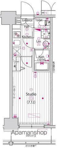 ガーラ横濱関内グランドステージ(1K/8階)の間取り写真