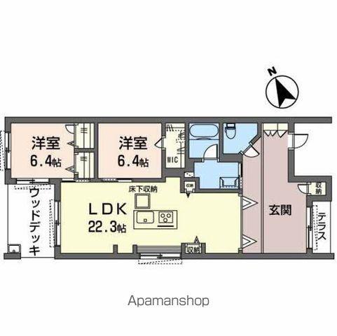 ビレッジズシャーメゾン(2LDK/1階)の間取り写真