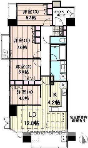 クレアホームズ仙台荒井駅前(4LDK/2階)の間取り写真