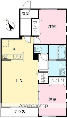 NOVガーデンハウス谷田部 FG棟(2LDK/1階)の間取り写真