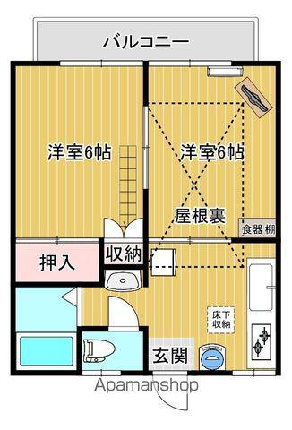 コーポ平成(2K/2階)の間取り写真