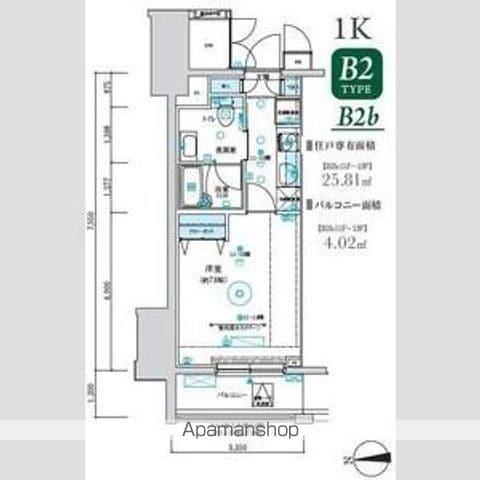 MAXIV八王子TRE(1K/11階)の間取り写真