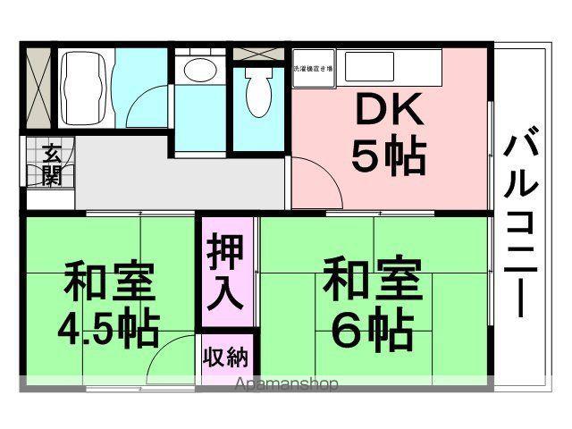 エメラルド久々知パート1(2DK/4階)の間取り写真