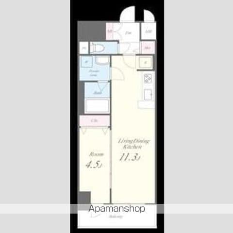 ファンファーレ黄金(1LDK/13階)の間取り写真