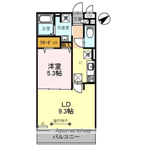 アンクレージュ(2K/2階)の間取り写真