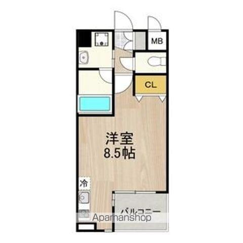 CITY SPIRE 名駅北(ワンルーム/9階)の間取り写真