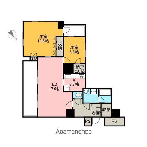 THE TOKYO TOWERS MIDTOWER(2LDK/11階)の間取り写真