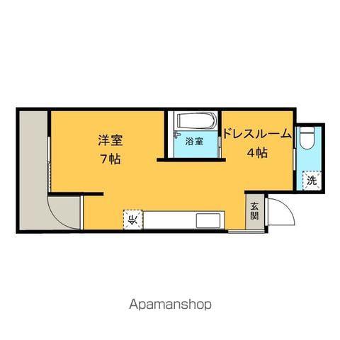 クレイタスパークⅤ(ワンルーム/2階)の間取り写真