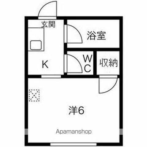 JEWEL(1K/2階)の間取り写真