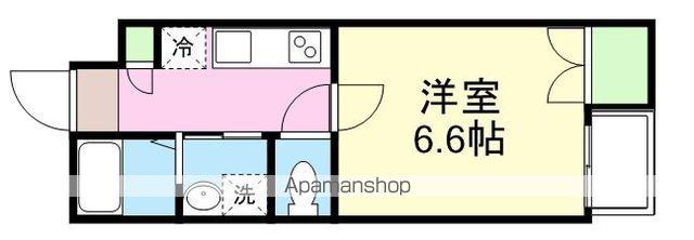 メゾンエスポワール長町(1K/2階)の間取り写真