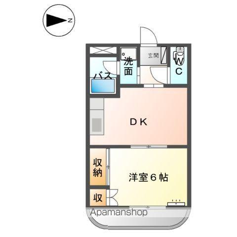 ハイムJORAKU(1DK/2階)の間取り写真