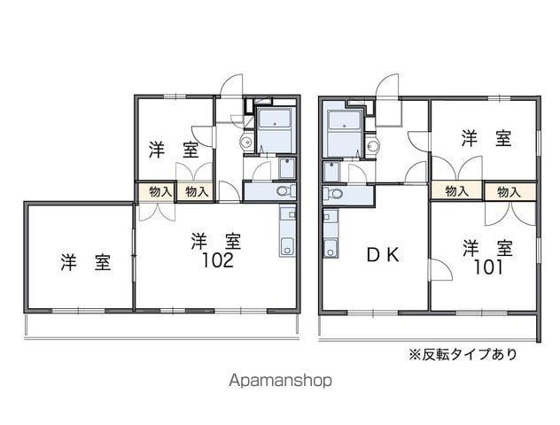 レオパレスGREEN・VIEW(2DK/3階)の間取り写真