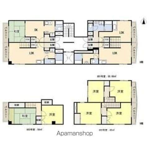 シティアーク北新(2LDK/8階)の間取り写真