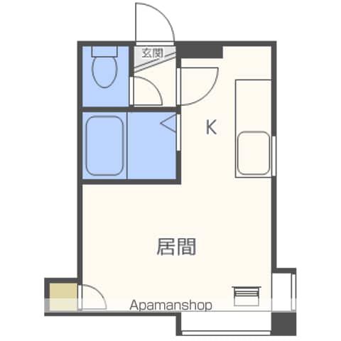 TCM学園前Ⅰ(1K/2階)の間取り写真